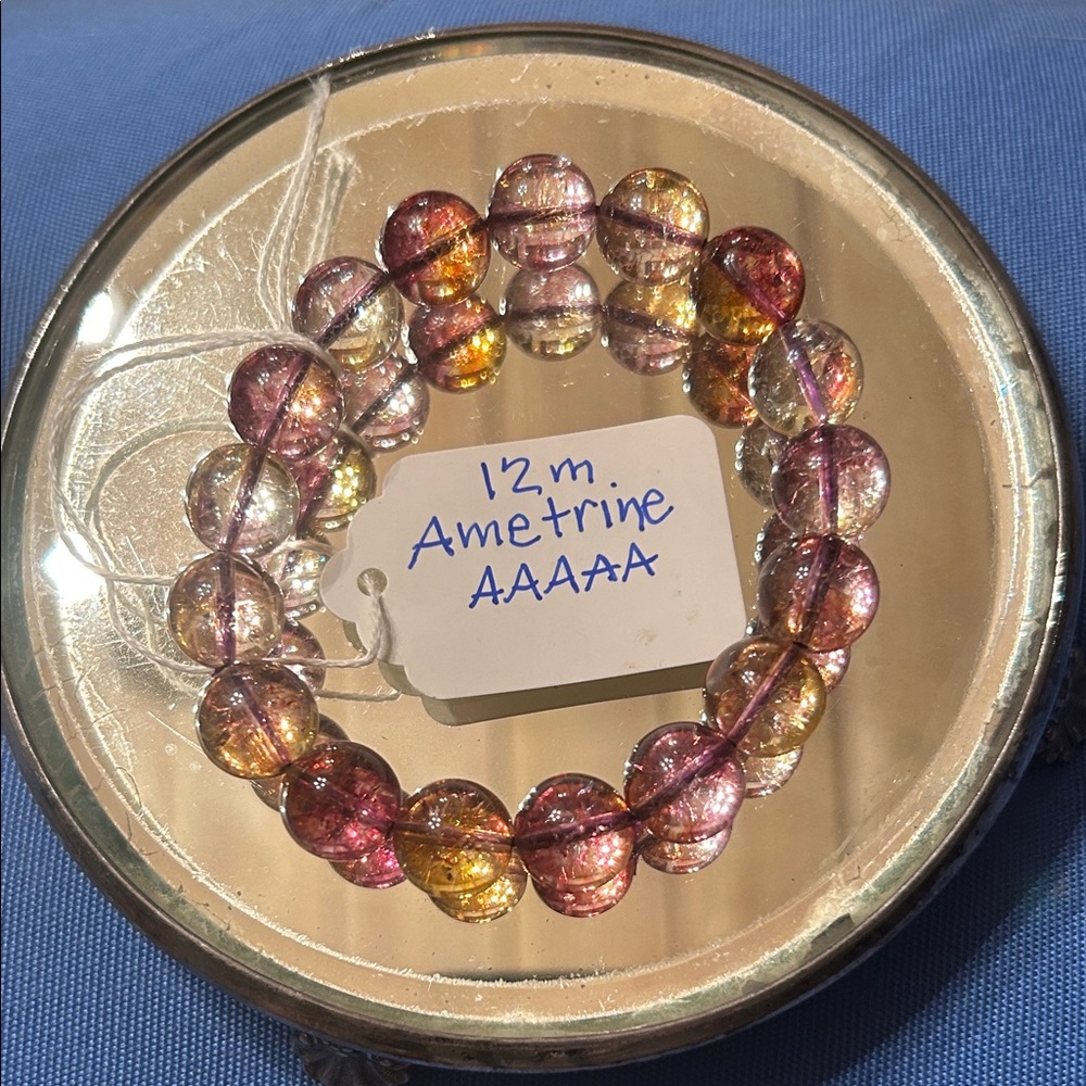 Ametrine Beaded Bracelet 12m AAAAA Very RARE